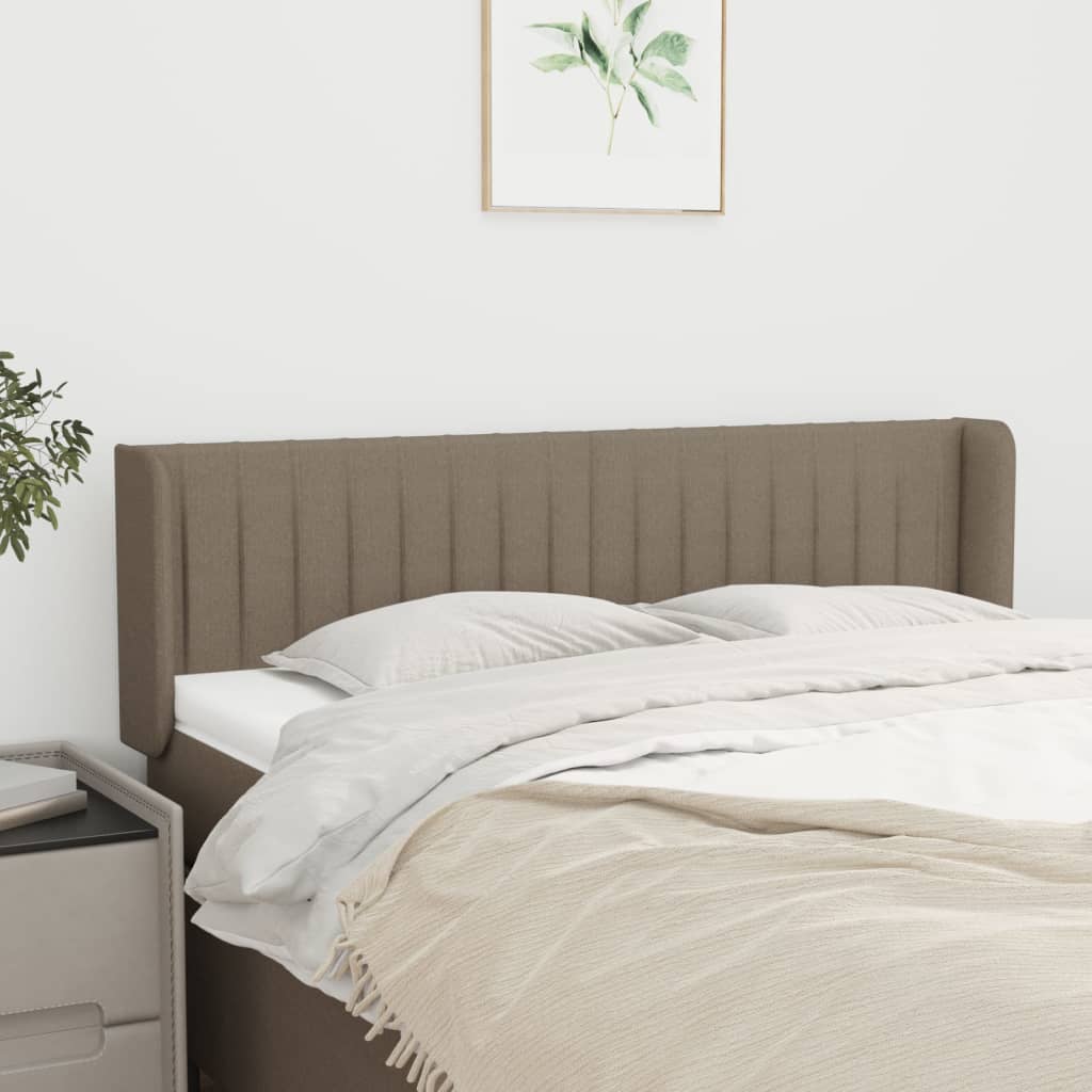 vidaXL Hoofdbord met randen 83x16x78/88 cm stof lichtgrijs