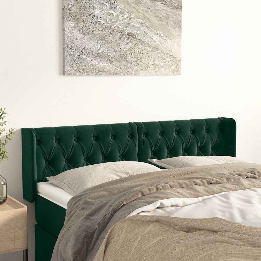 vidaXL Hoofdbord met randen 83x16x78/88 cm fluweel lichtgrijs