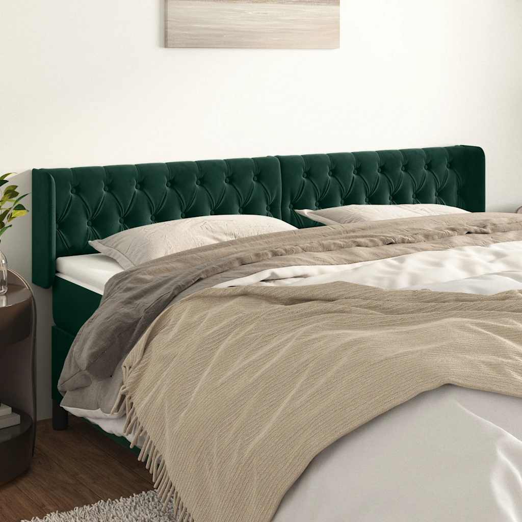 vidaXL Hoofdbord met randen 83x16x78/88 cm fluweel lichtgrijs