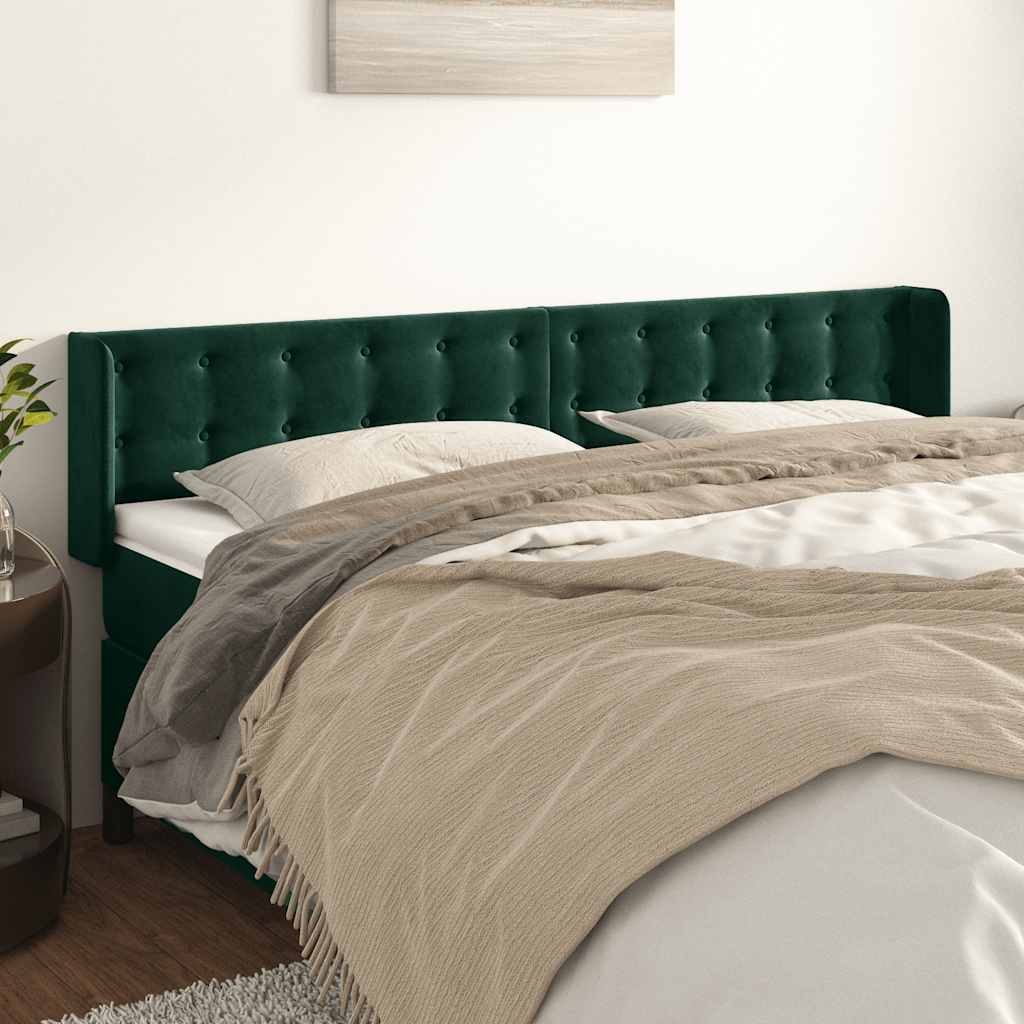 vidaXL Hoofdbord met randen 83x16x78/88 cm fluweel lichtgrijs