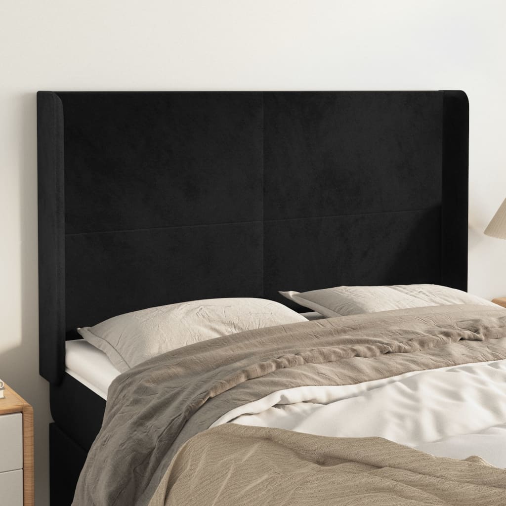vidaXL Headboard with Edges 83x16x78/88 cm Velvet Light Gray