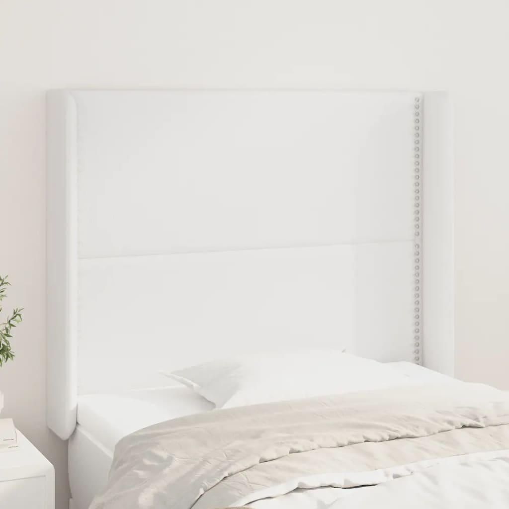 vidaXL Hoofdbord met randen 83x16x78/88 cm kunstleer zwart