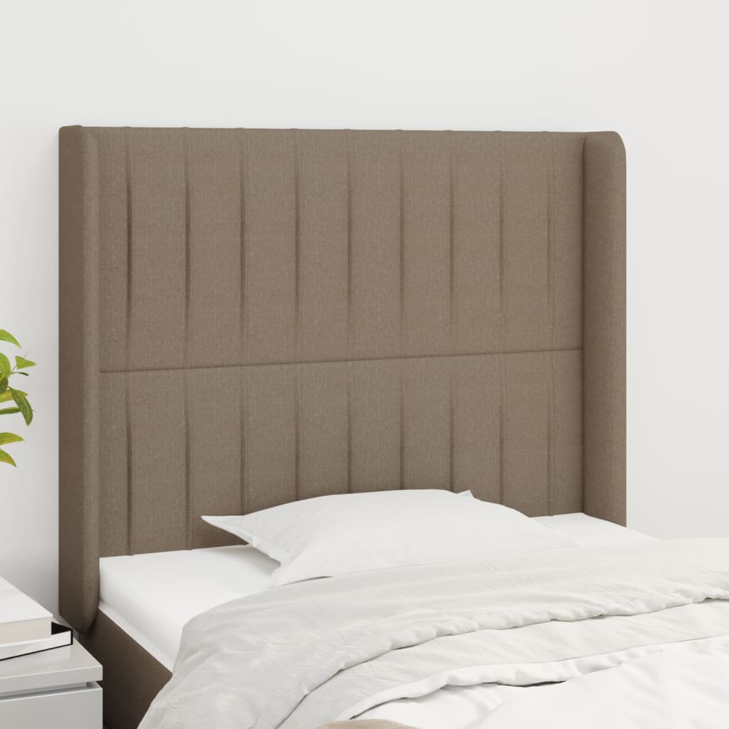 vidaXL Hoofdbord met randen 83x16x78/88 cm stof lichtgrijs