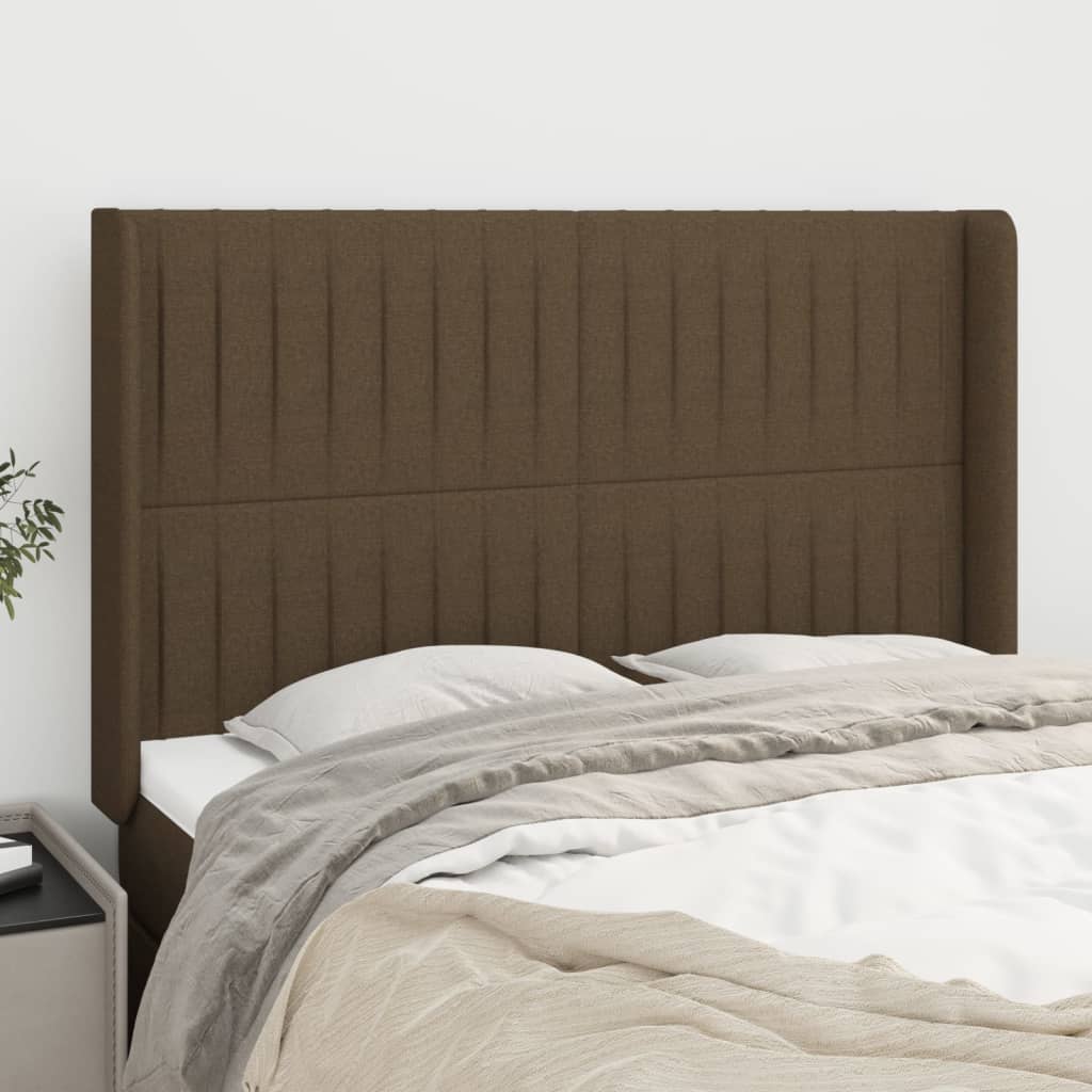 vidaXL Hoofdbord met randen 83x16x78/88 cm stof lichtgrijs