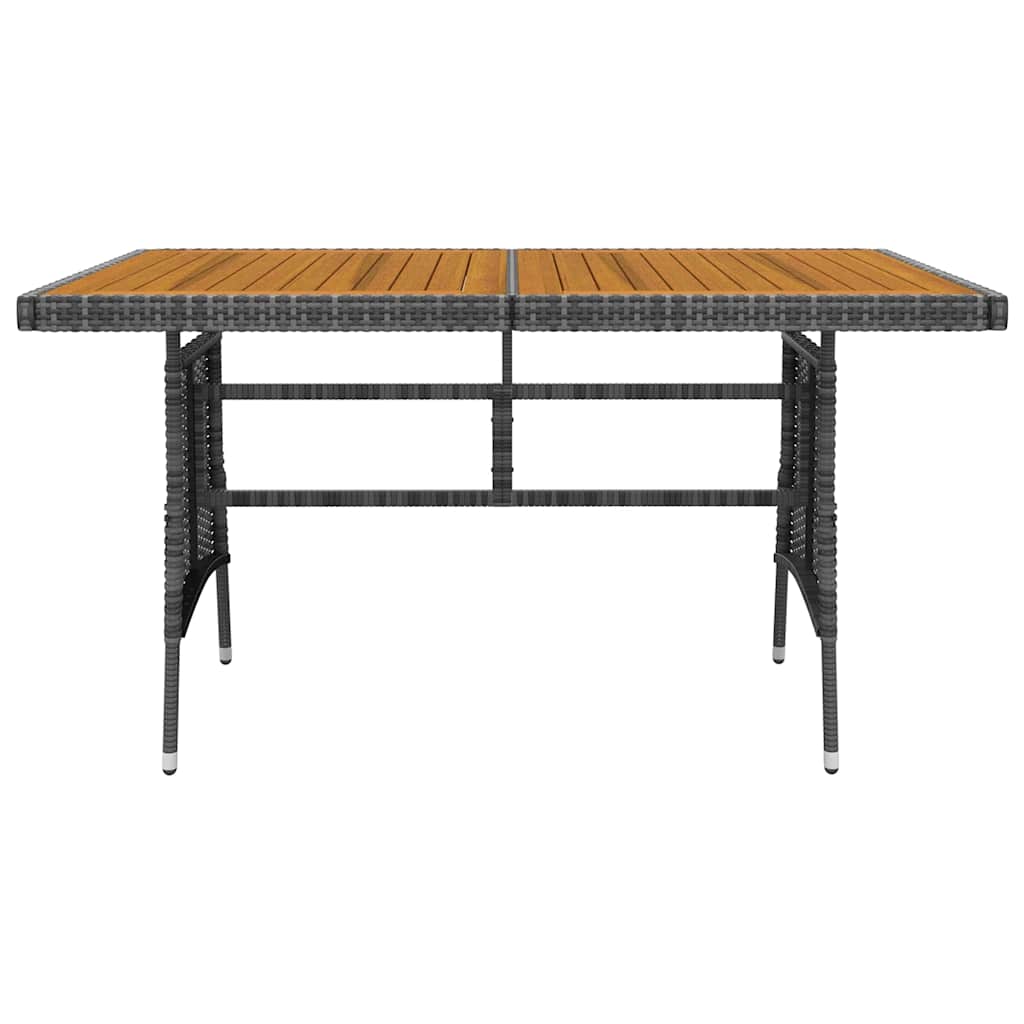 vidaXL 5-delige Tuinset poly rattan zwart