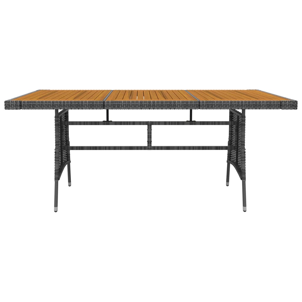 vidaXL 7-delige Tuinset poly rattan zwart