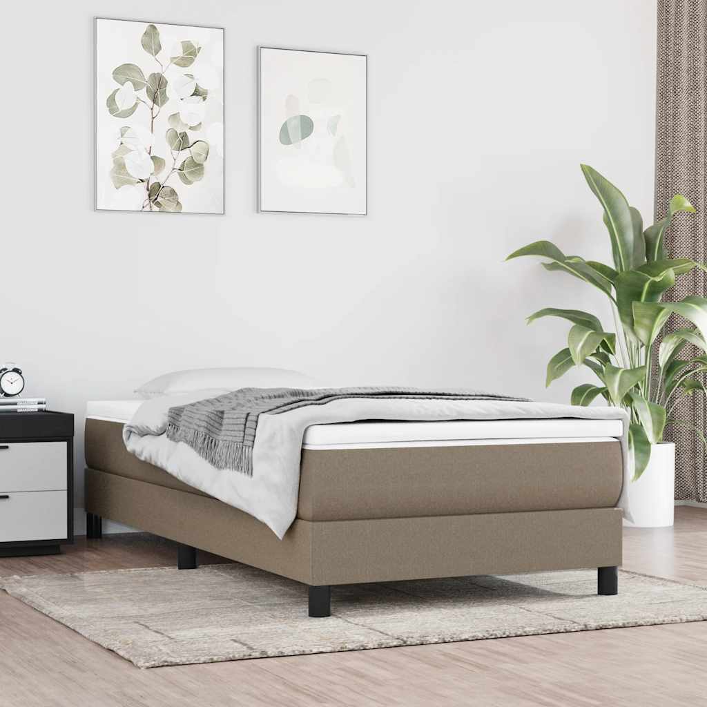 vidaXL Boxspring bed 80x200 cm stof lichtgrijs
