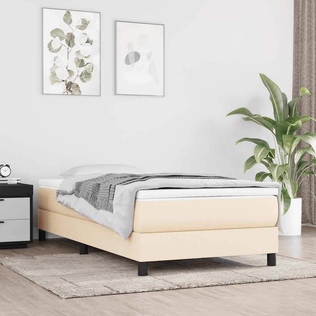 vidaXL Boxspring bed 80x200 cm stof lichtgrijs