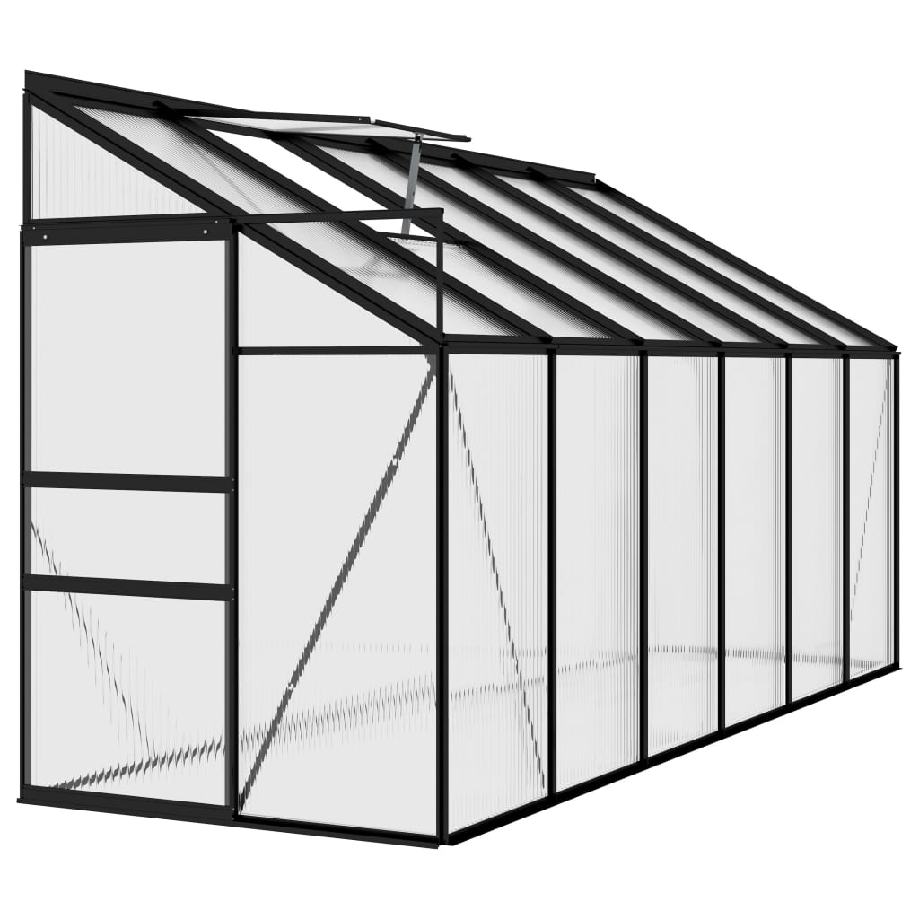 vidaXL Greenhouse 1.38 m² aluminium anthracite