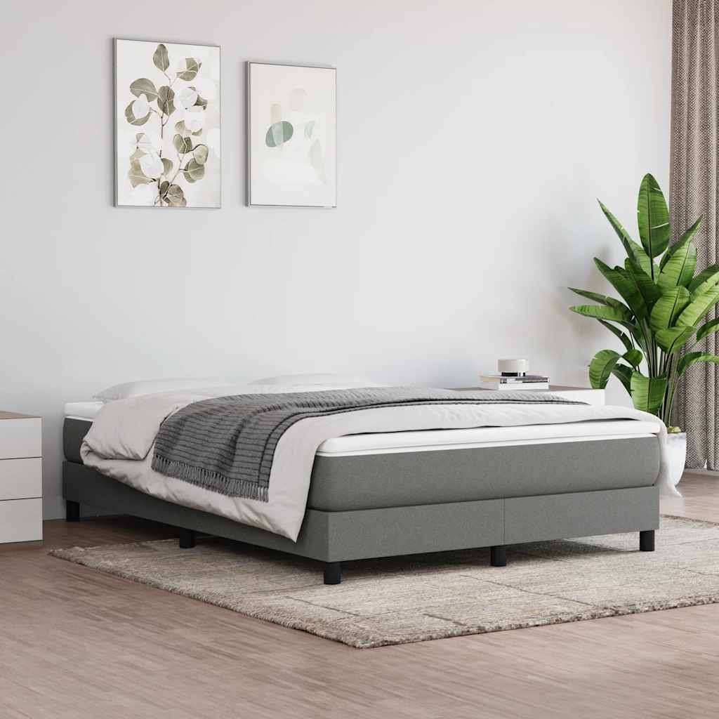 vidaXL Boxspring bed 80x200 cm stof lichtgrijs