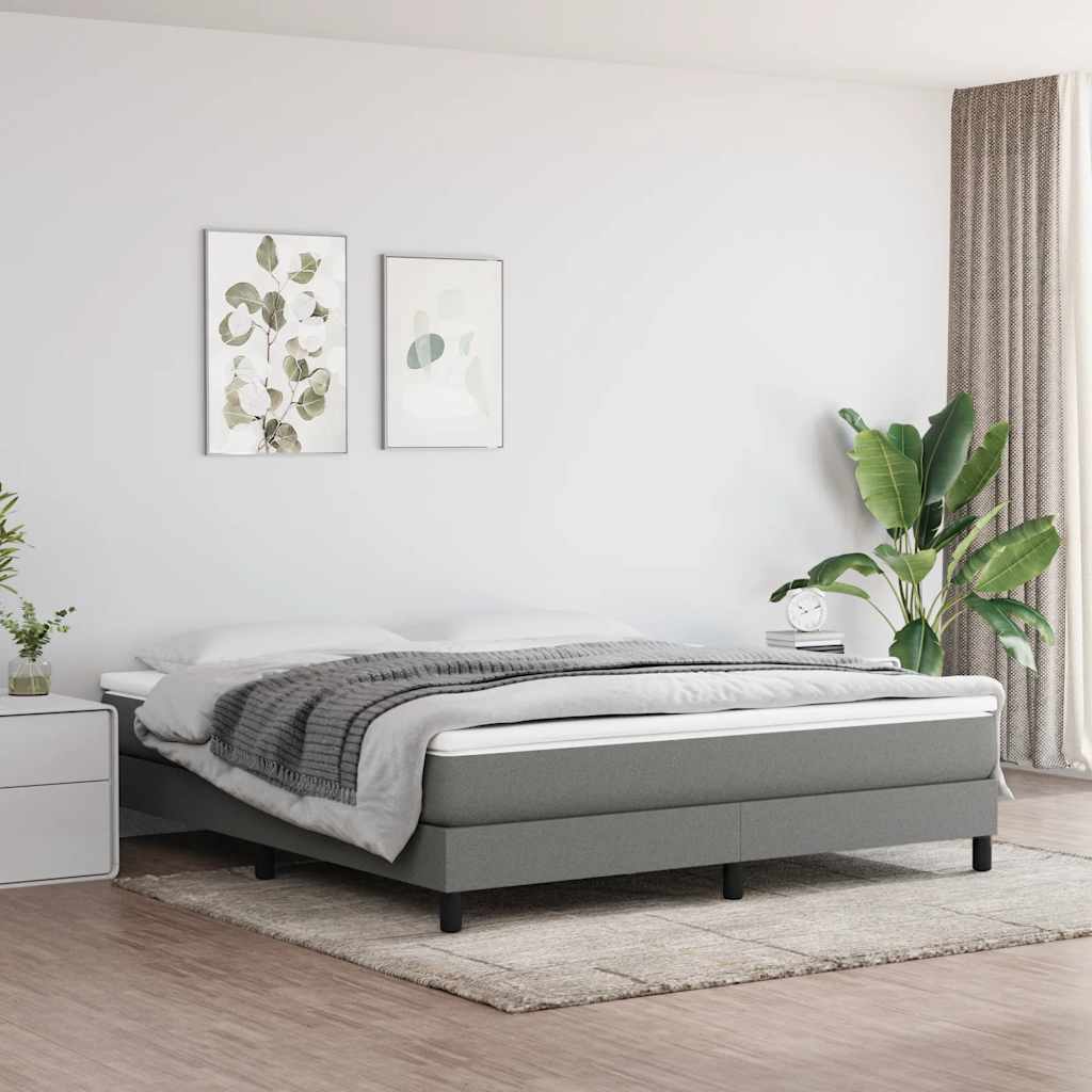 vidaXL Boxspring bed 80x200 cm stof lichtgrijs