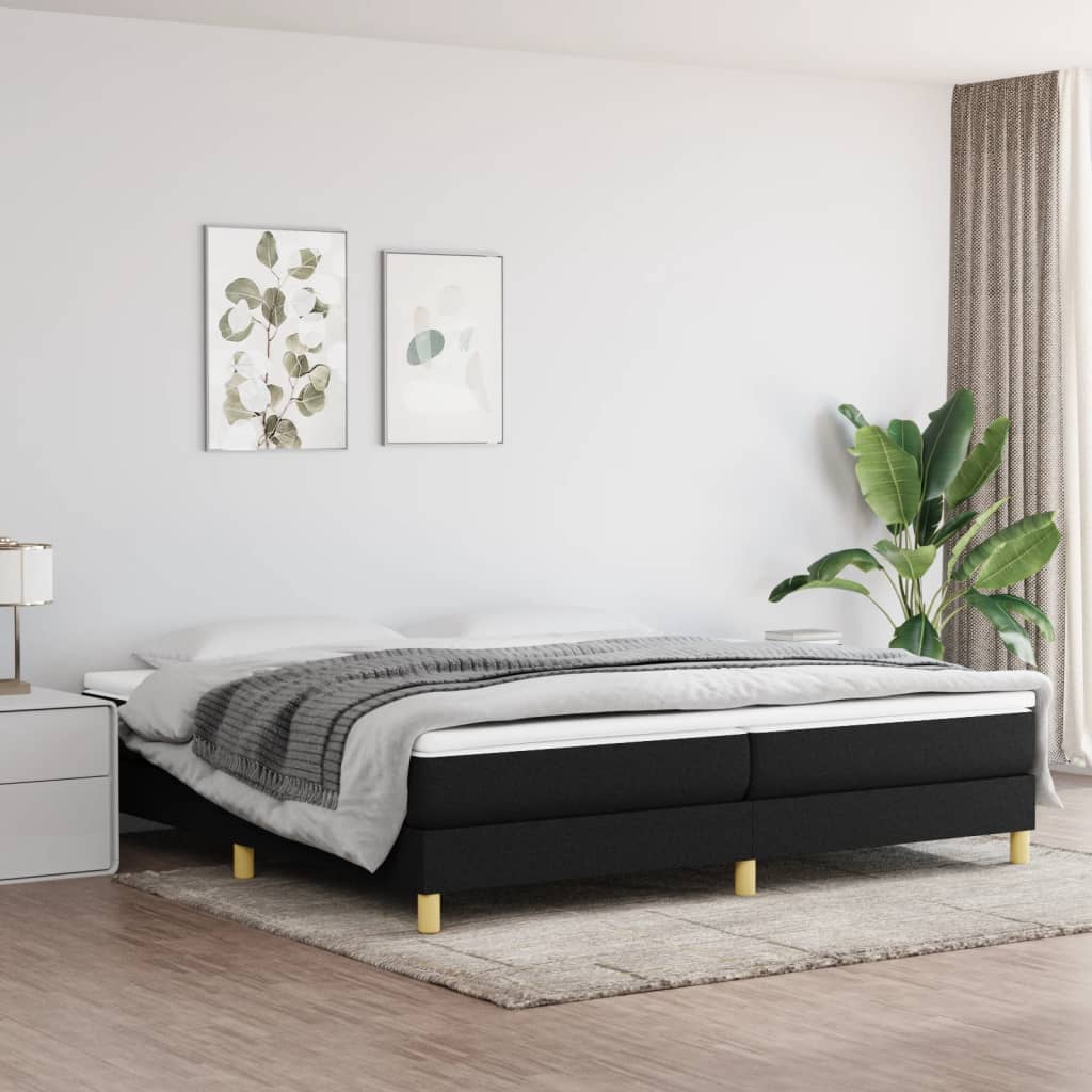 vidaXL Box spring bed 80x200 cm fabric light grey