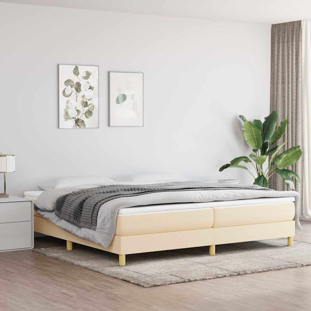 vidaXL Box spring bed 80x200 cm fabric light grey
