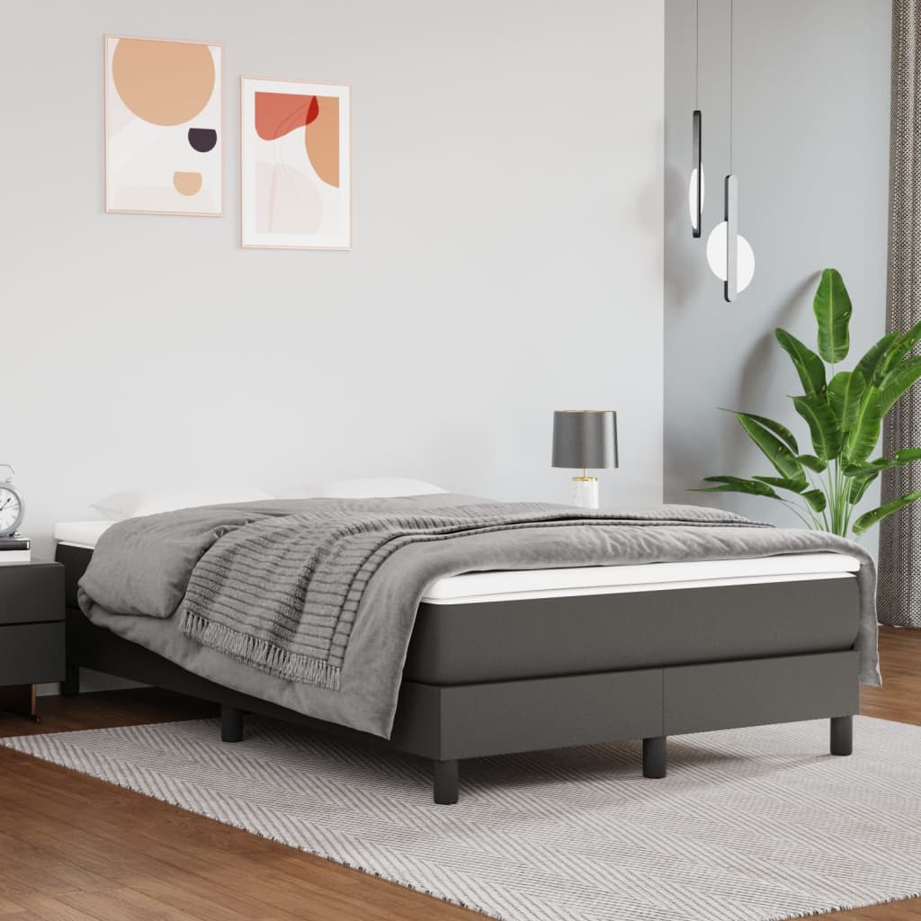 vidaXL Boxspring bed kunstleer zwart 80x200 cm