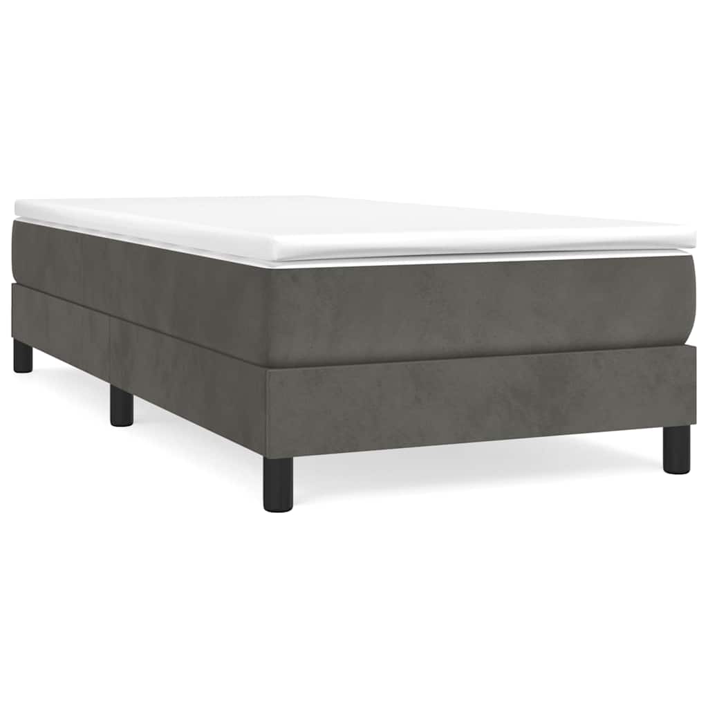 vidaXL Boxspring bed 80x200 cm fluweel lichtgrijs
