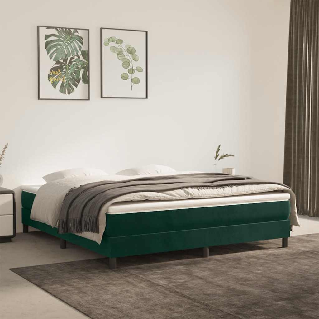 vidaXL Boxspring bed 80x200 cm fluweel lichtgrijs
