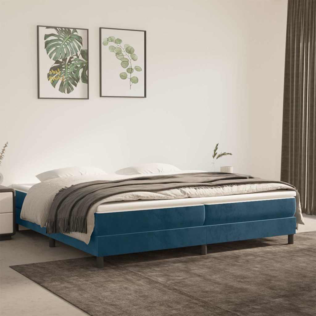 vidaXL Boxspring bed 80x200 cm fluweel lichtgrijs