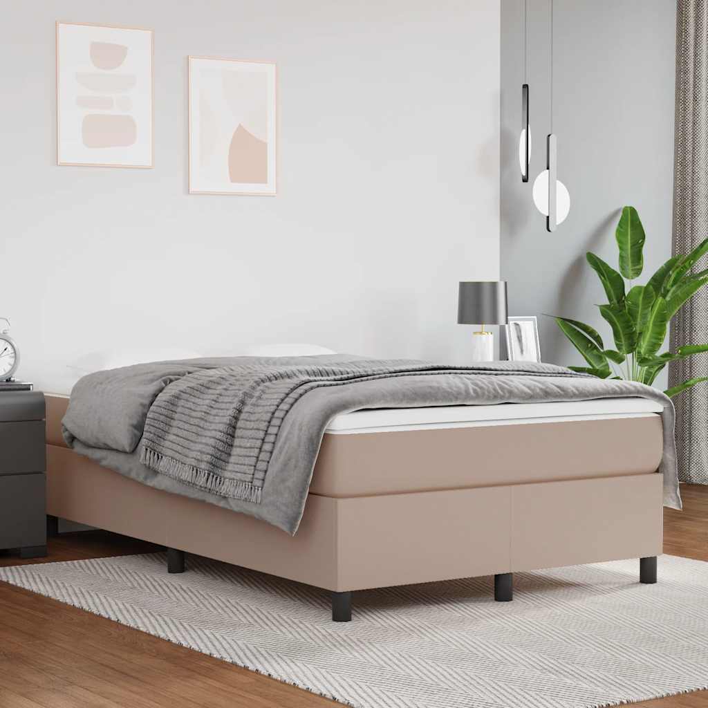 vidaXL Boxspring bed kunstleer zwart 80x200 cm