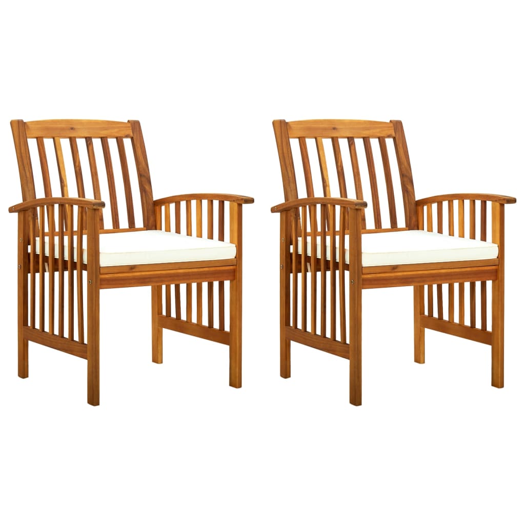 vidaXL Meubles de jardin 4 pièces avec coussins, bois d'acacia massif