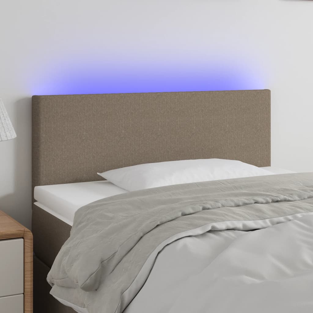 vidaXL Hoofdbord LED 80x5x78/88 cm stof lichtgrijs