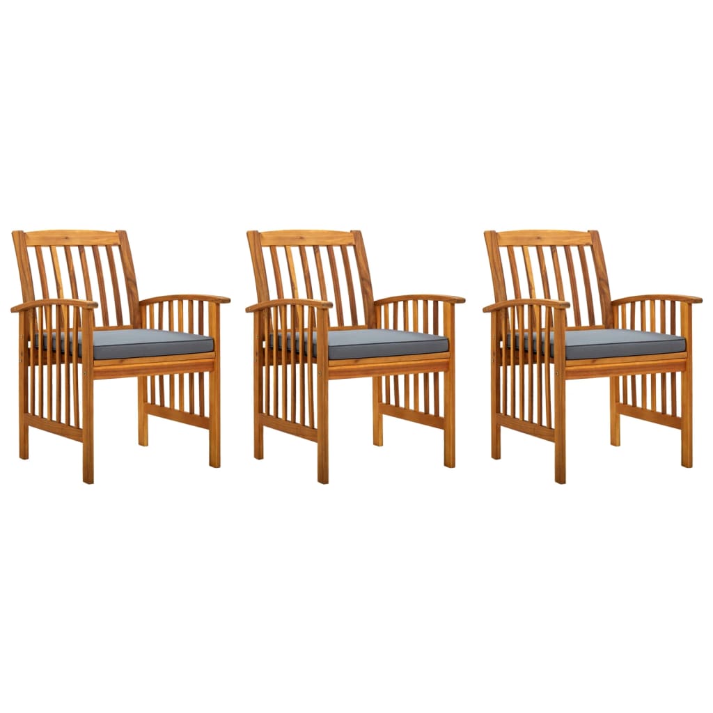 vidaXL Meubles de jardin 4 pièces avec coussins, bois d'acacia massif