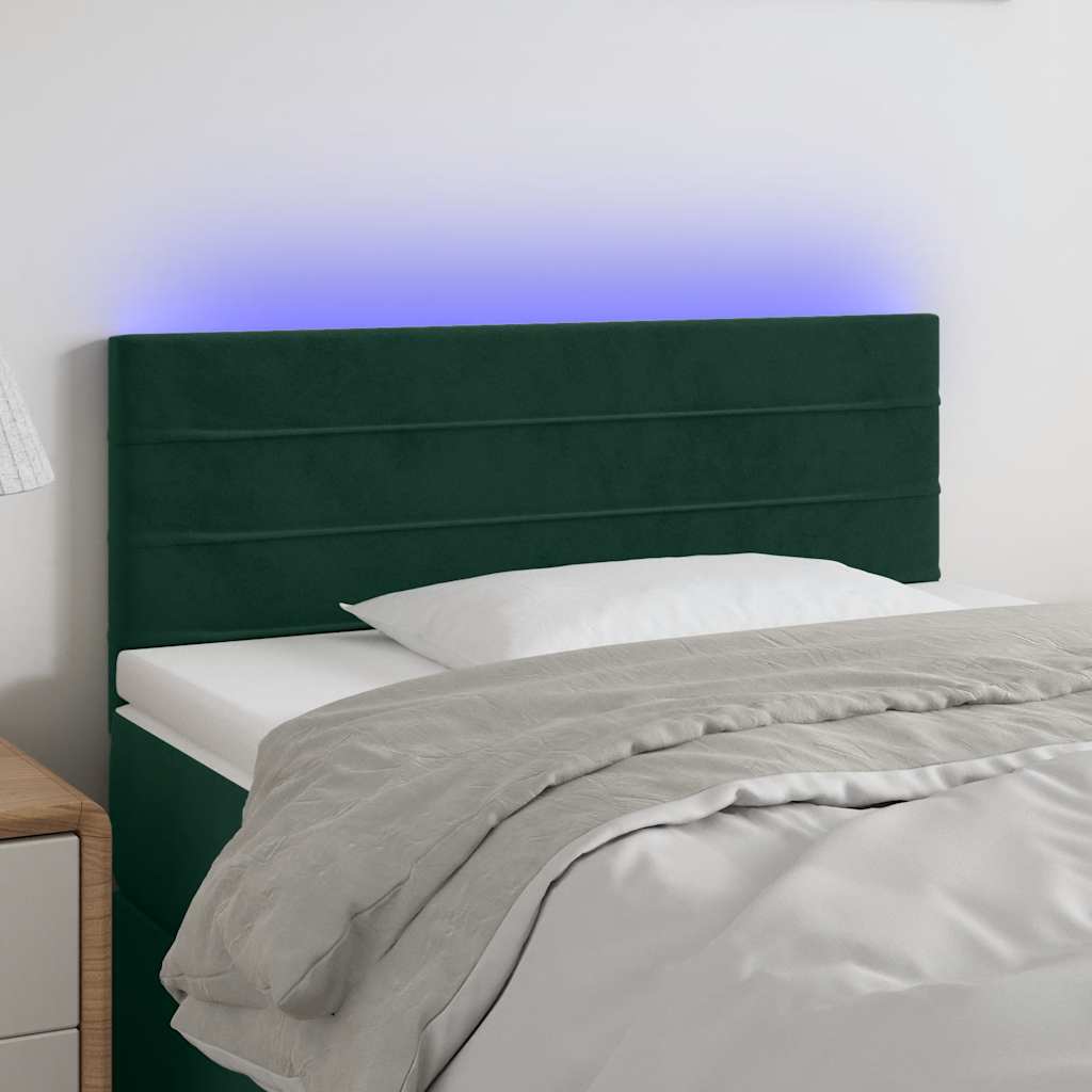 vidaXL Headboard LED 80x5x78/88 cm velvet light grey