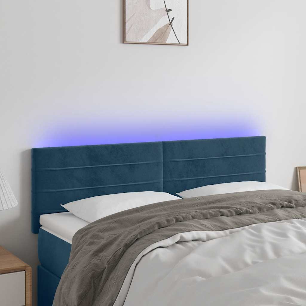 vidaXL Headboard LED 80x5x78/88 cm velvet light grey