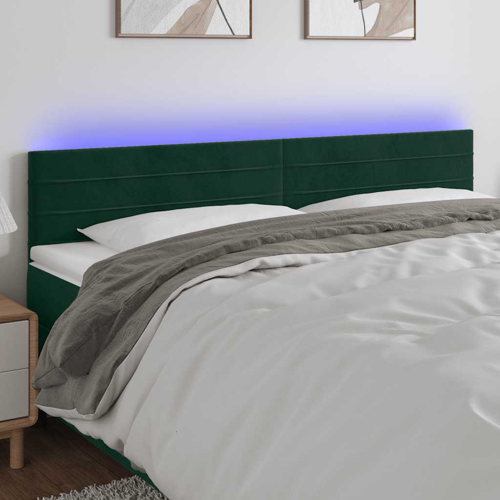 vidaXL Headboard LED 80x5x78/88 cm velvet light grey