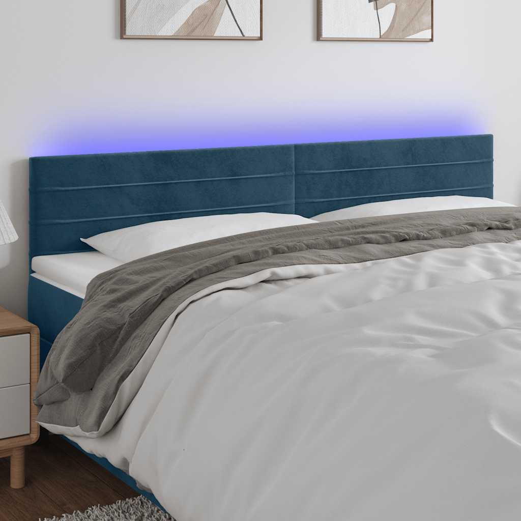 vidaXL Headboard LED 80x5x78/88 cm velvet light grey