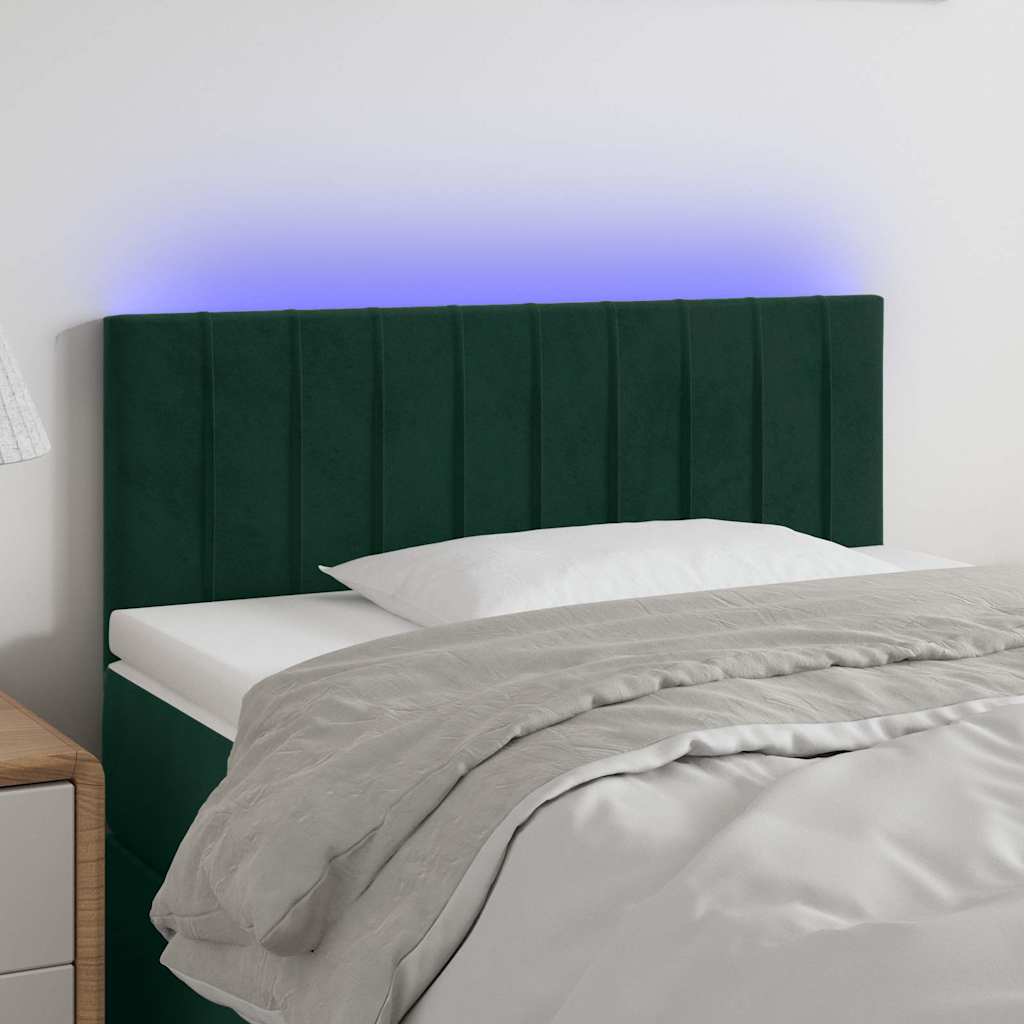 vidaXL LED Headboard 80x5x78/88 cm Velvet Light Grey