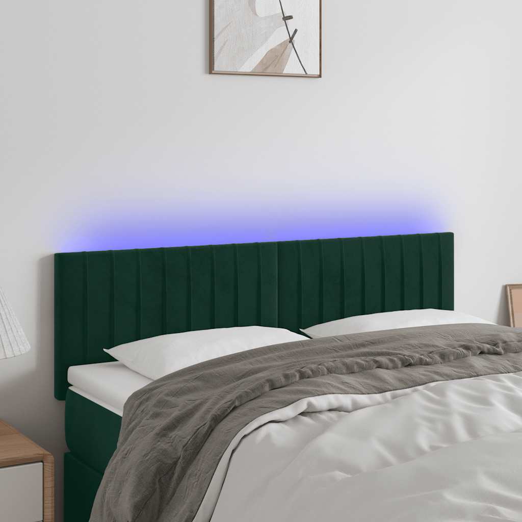 vidaXL LED Headboard 80x5x78/88 cm Velvet Light Grey