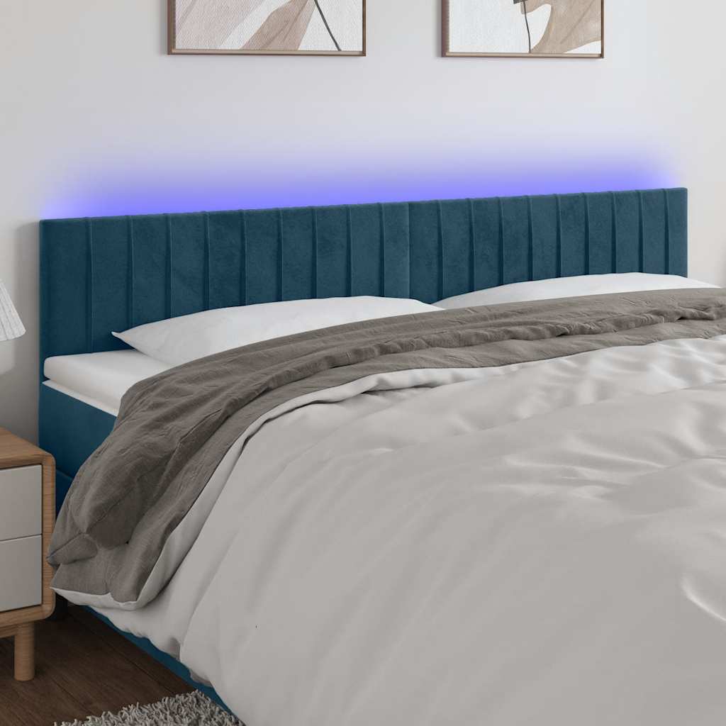 vidaXL LED Headboard 80x5x78/88 cm Velvet Light Grey
