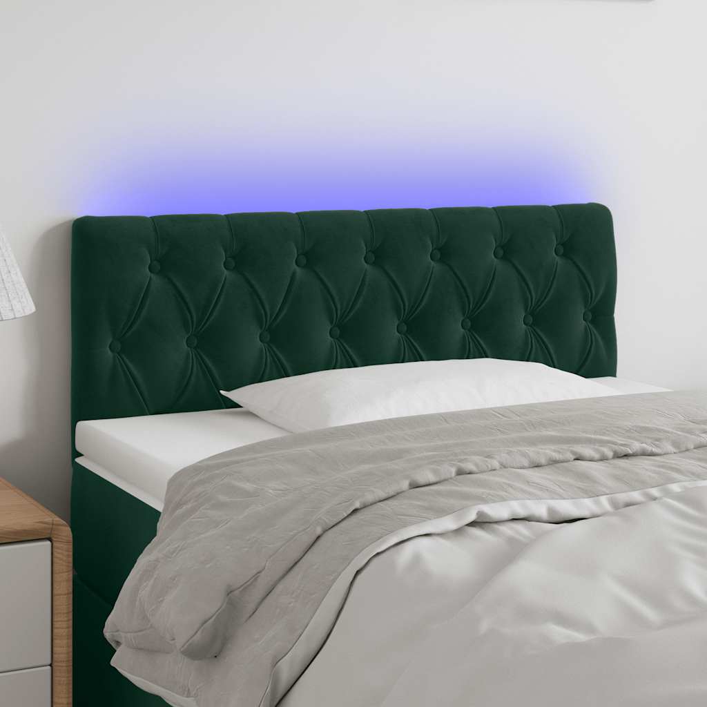 vidaXL Hoofdbord LED 80x7x78/88 cm fluweel lichtgrijs