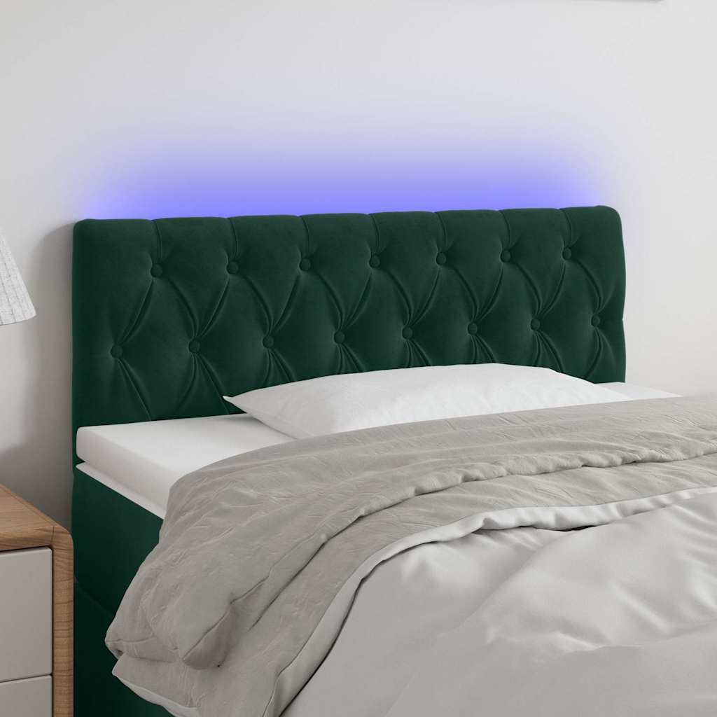 vidaXL Hoofdbord LED 80x7x78/88 cm fluweel lichtgrijs