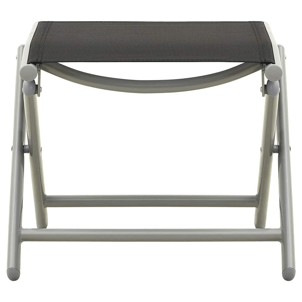 vidaXL 3-piece Lounge Set Textilene and Aluminium Black