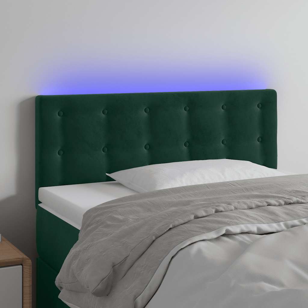 vidaXL Hoofdbord LED 80x5x78/88 cm fluweel lichtgrijs