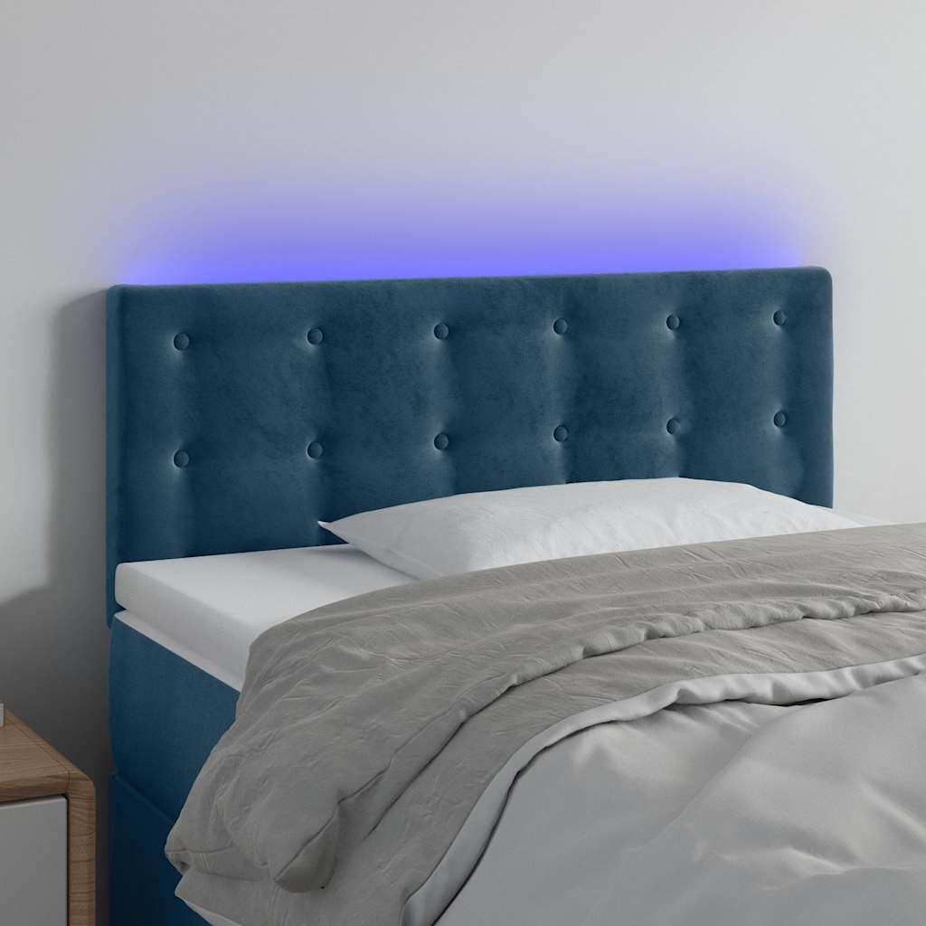 vidaXL Hoofdbord LED 80x5x78/88 cm fluweel lichtgrijs