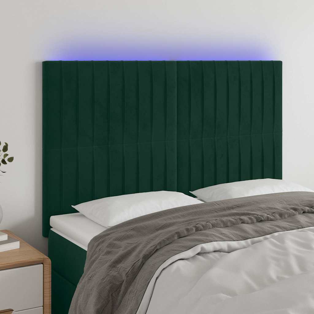 vidaXL LED Headboard 80x5x78/88 cm Velvet Light Grey