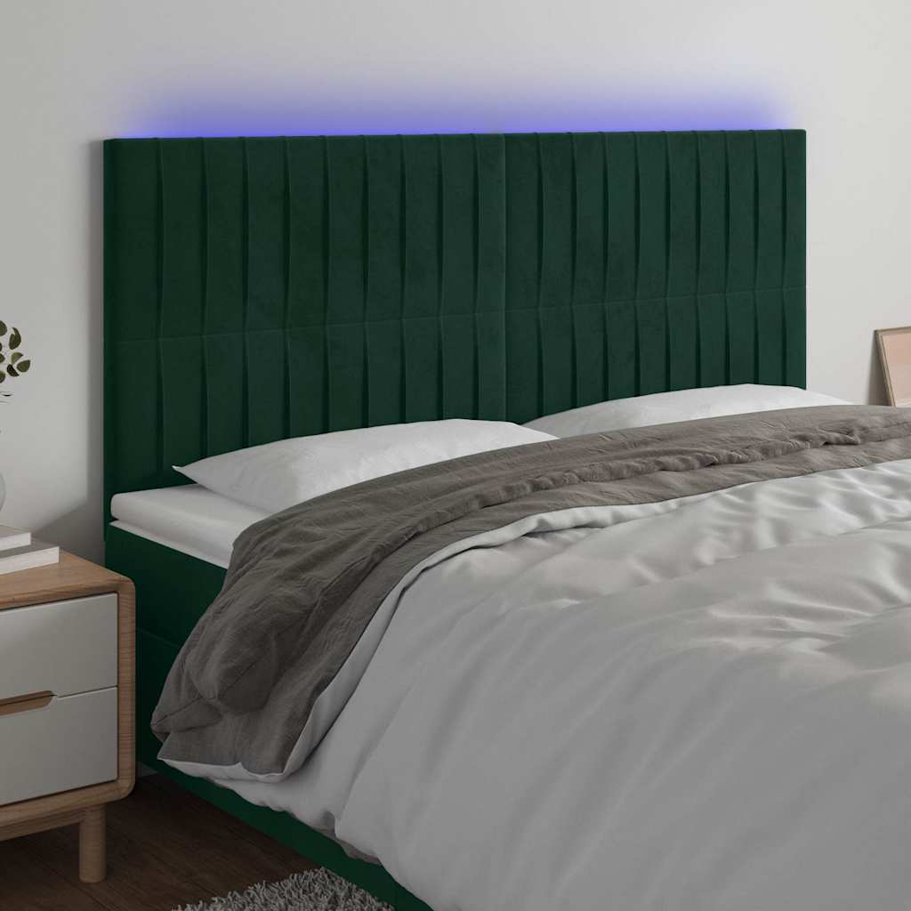 vidaXL LED Headboard 80x5x78/88 cm Velvet Light Grey
