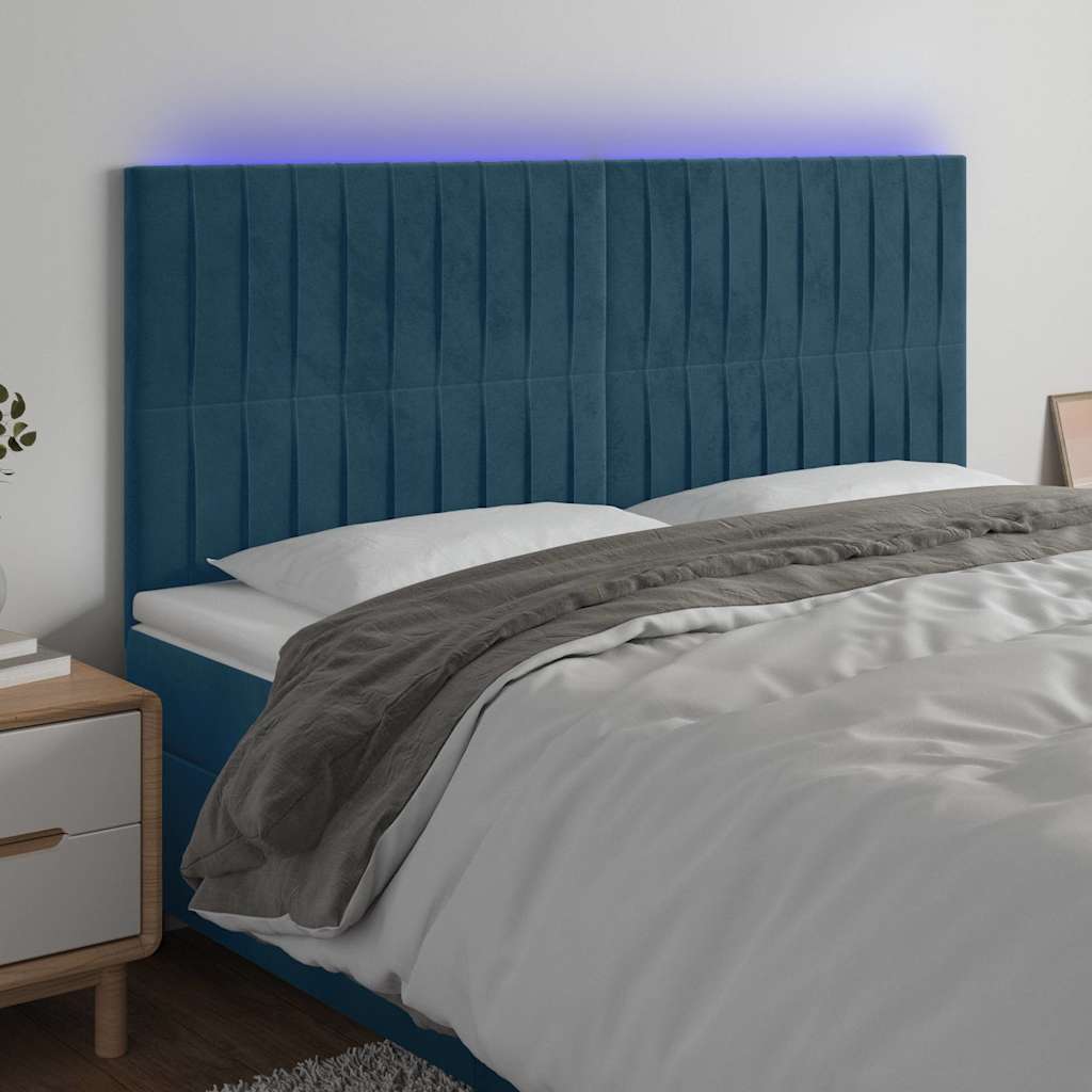 vidaXL LED Headboard 80x5x78/88 cm Velvet Light Grey