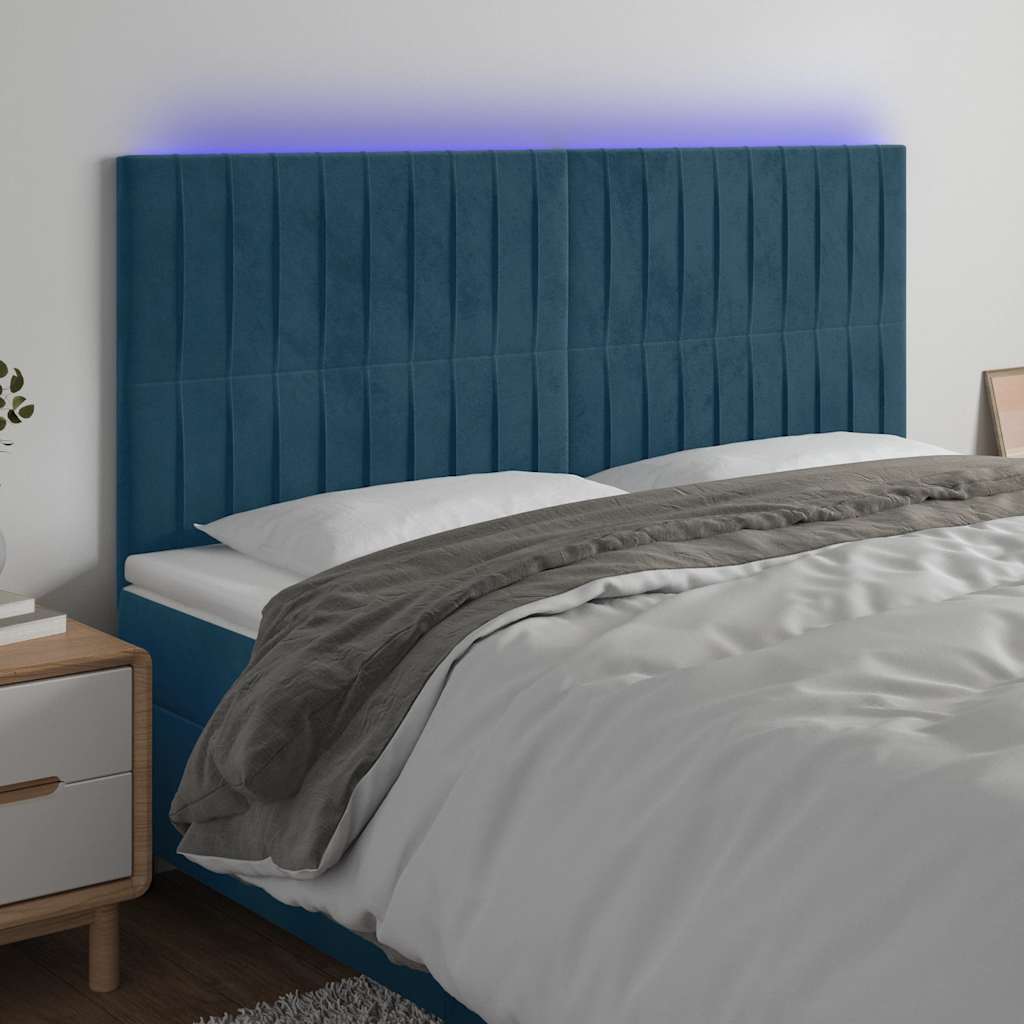 vidaXL LED Headboard 80x5x78/88 cm Velvet Light Grey