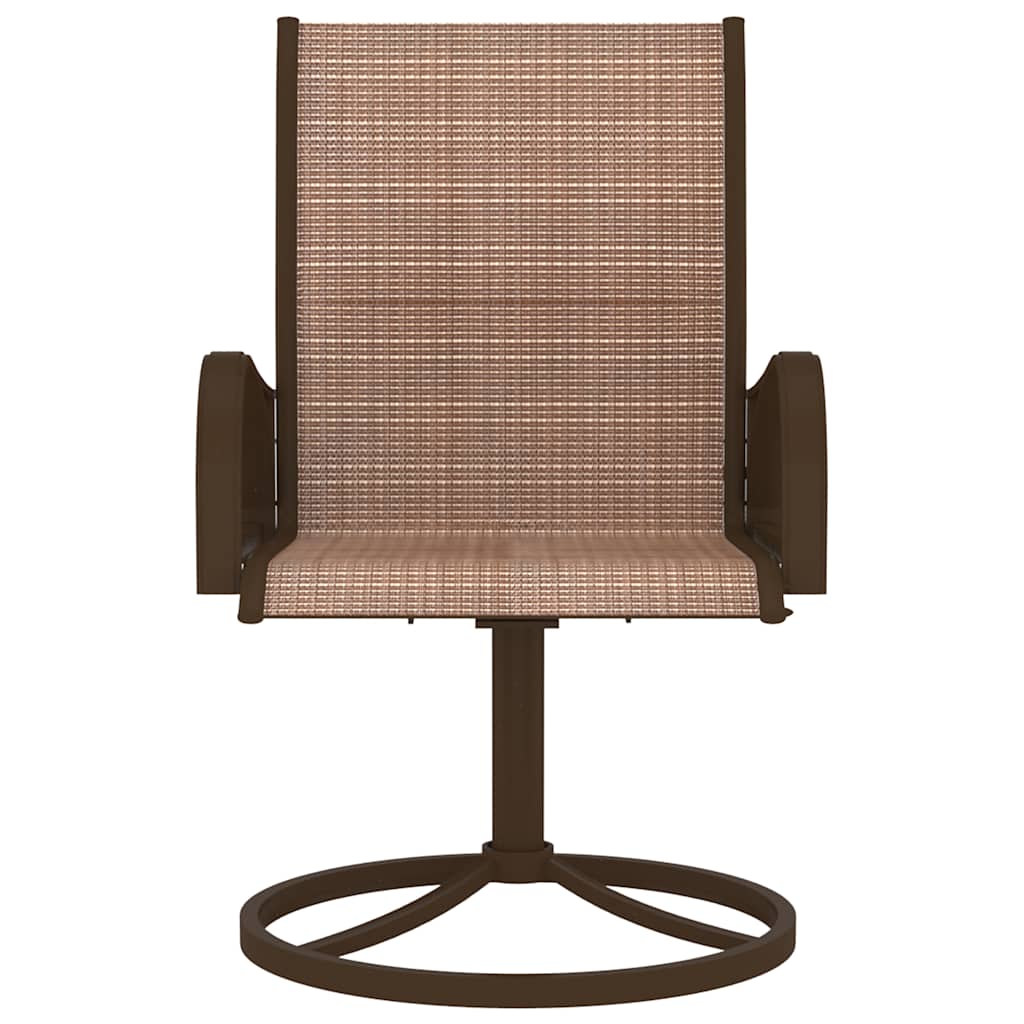 vidaXL Tuinstoelen draaibaar 2 st textileen en staal grijs