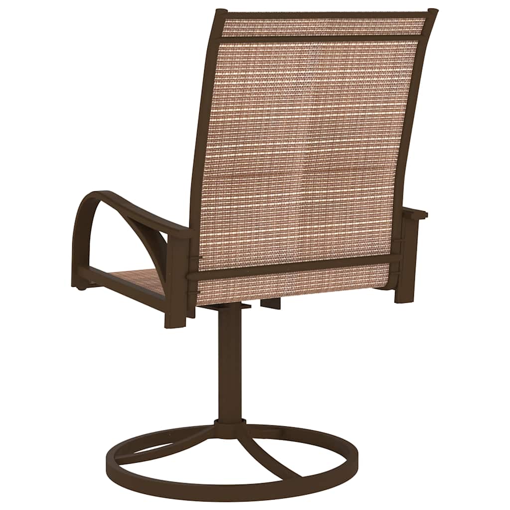 vidaXL Tuinstoelen draaibaar 2 st textileen en staal grijs
