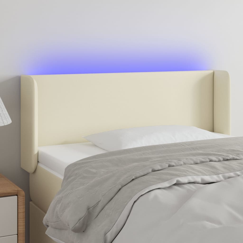 vidaXL Hoofdbord LED 83x16x78/88 cm kunstleer zwart
