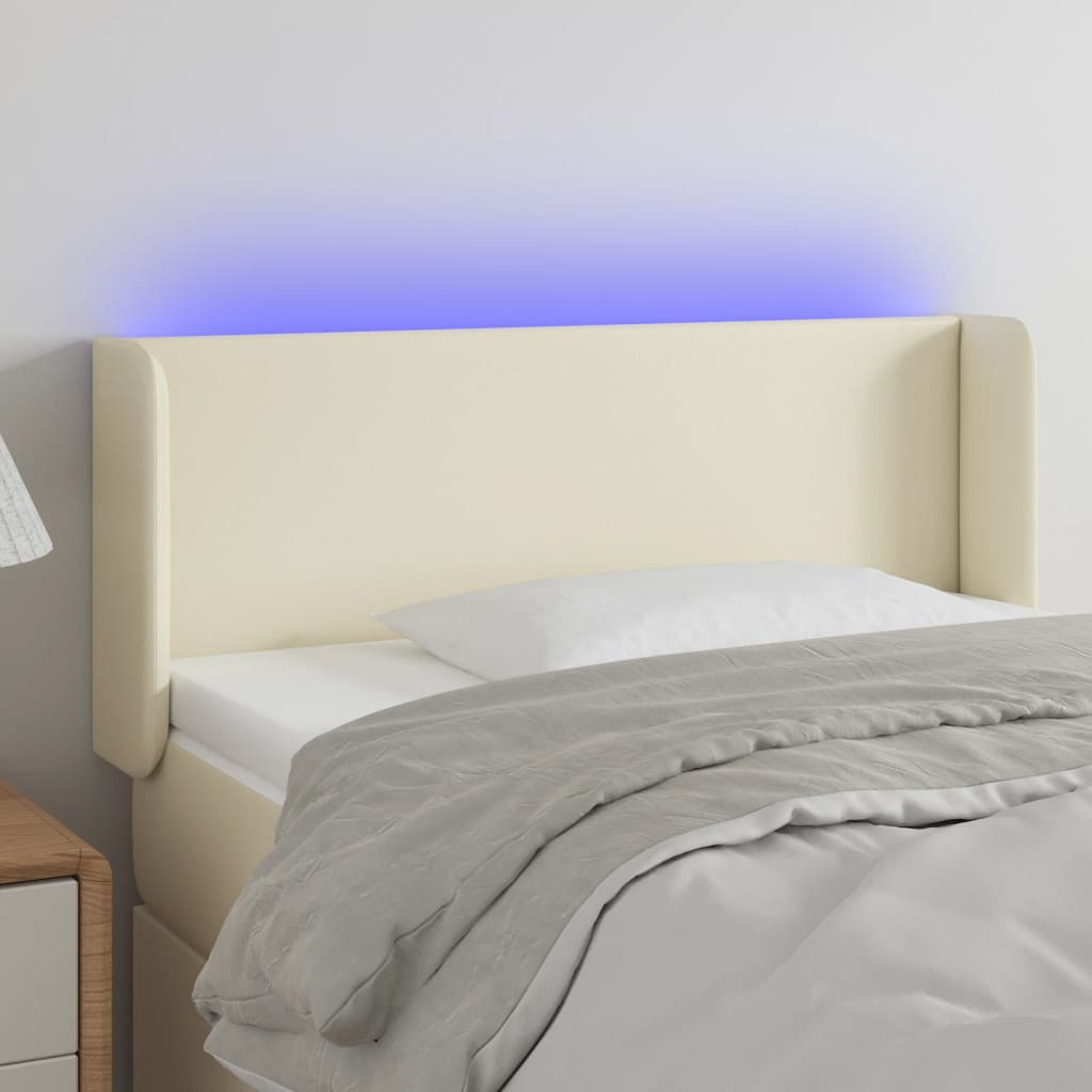 vidaXL Hoofdbord LED 83x16x78/88 cm kunstleer zwart