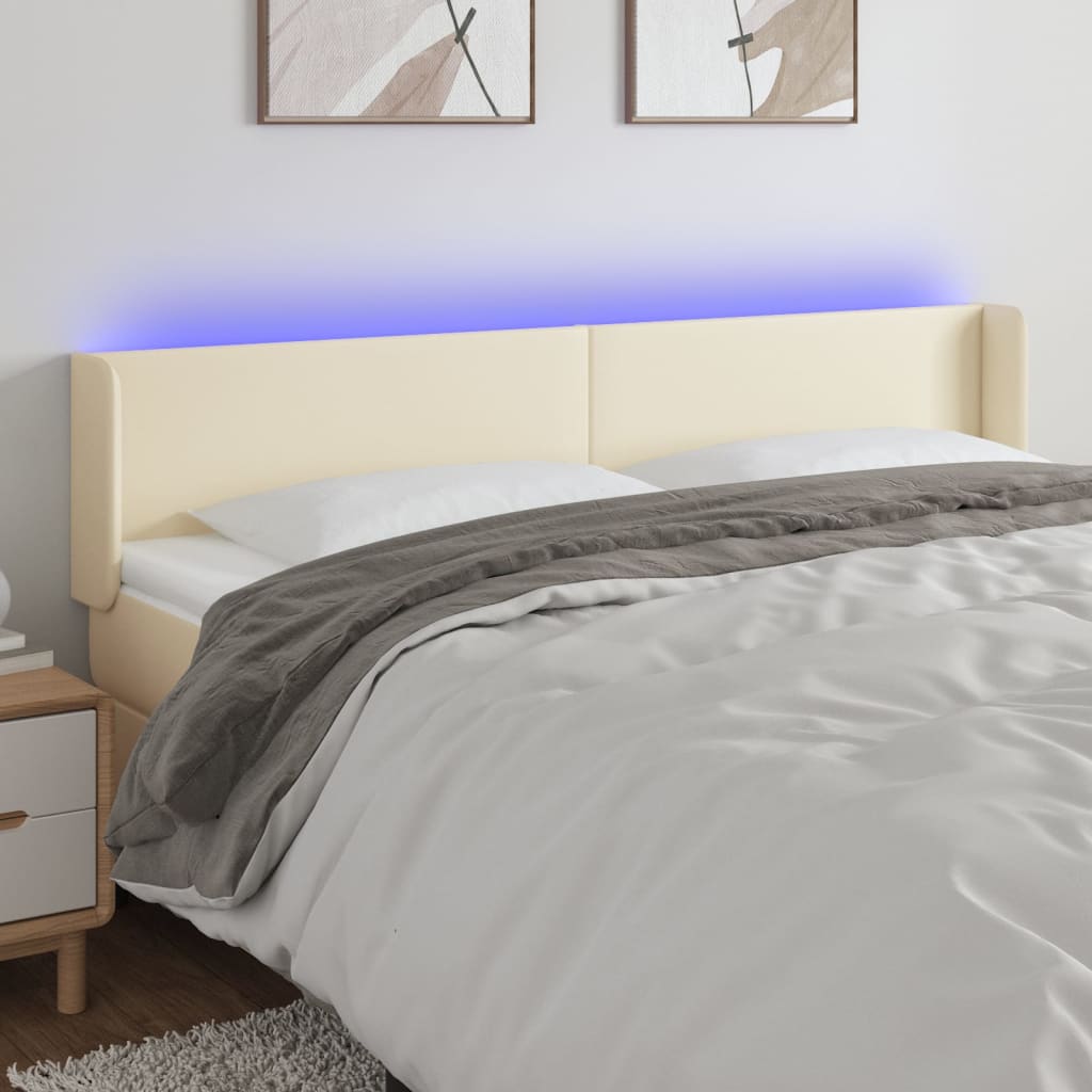 vidaXL Hoofdbord LED 83x16x78/88 cm kunstleer zwart