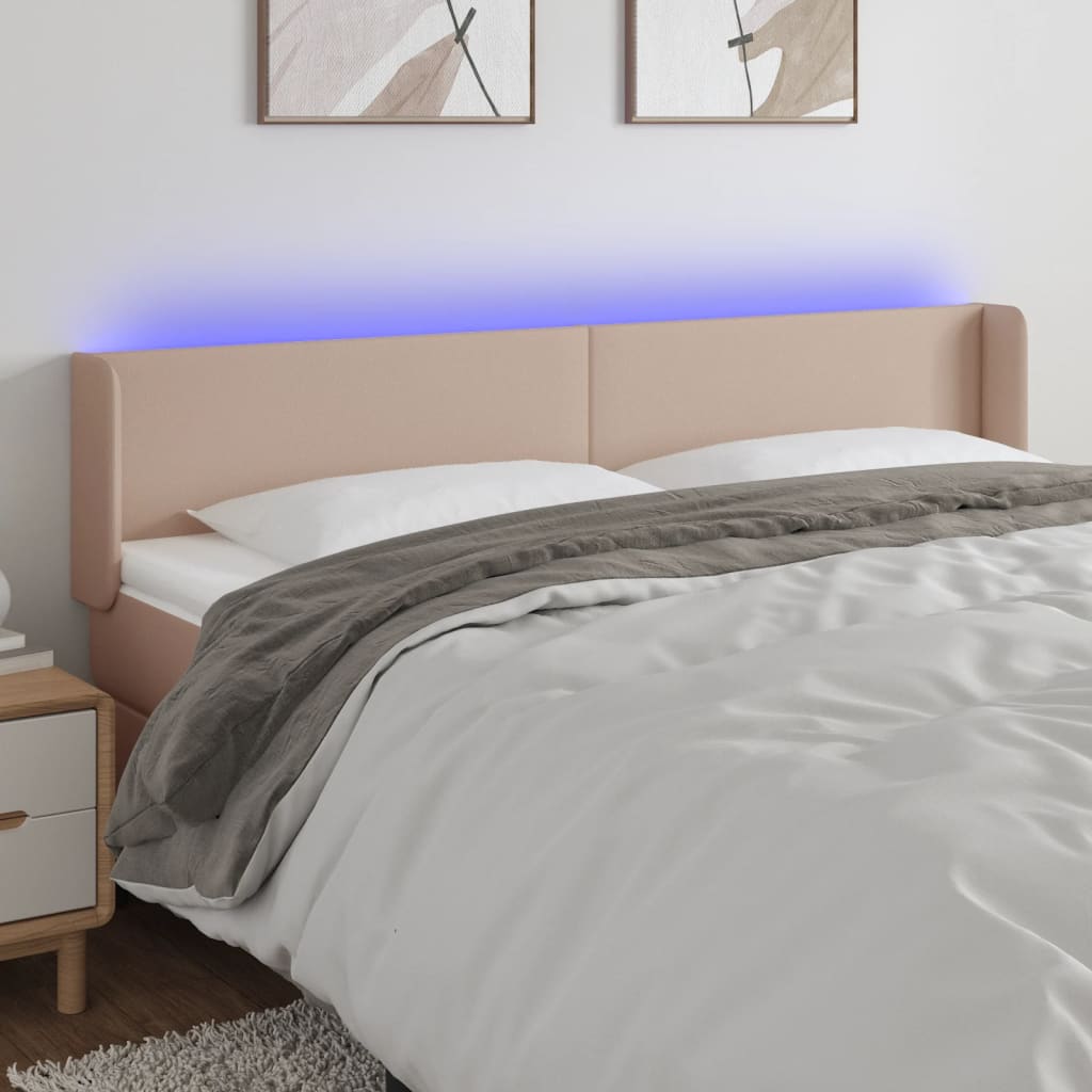 vidaXL Hoofdbord LED 83x16x78/88 cm kunstleer zwart