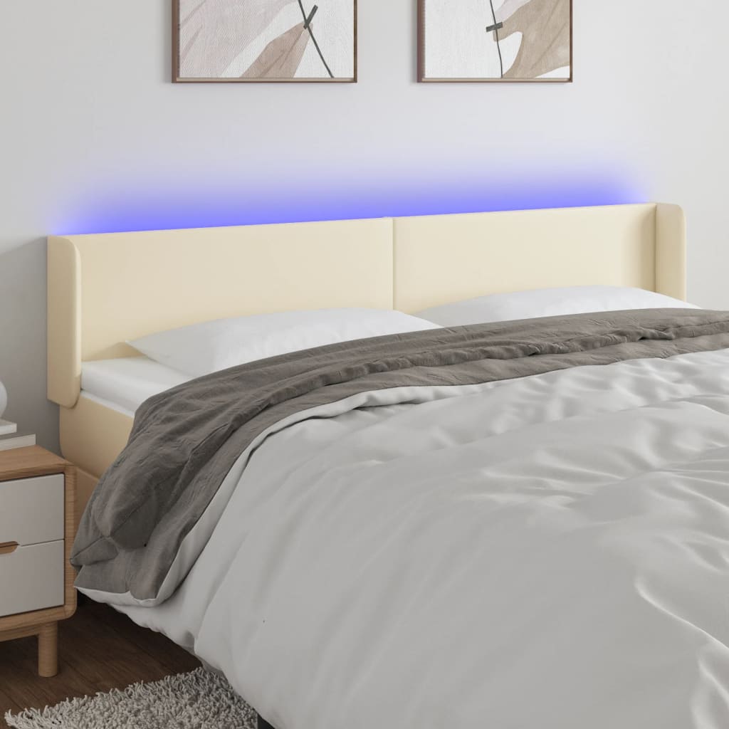 vidaXL Hoofdbord LED 83x16x78/88 cm kunstleer zwart