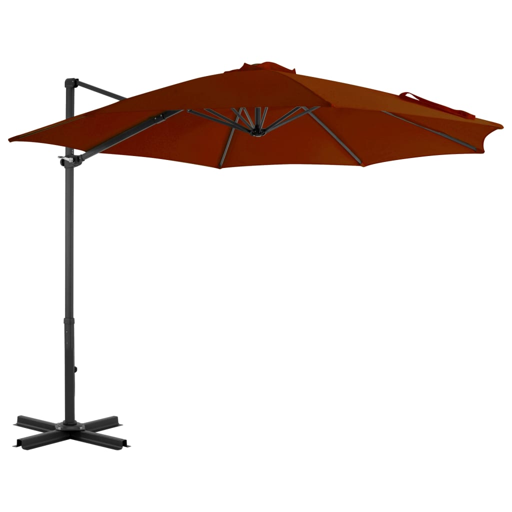 vidaXL Zweefparasol met aluminium paal 250x250 cm bordeauxrood