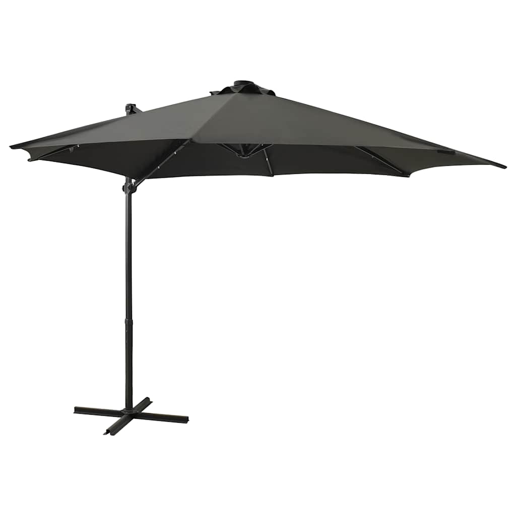vidaXL Zweefparasol met paal en LED-verlichting 250 cm groen